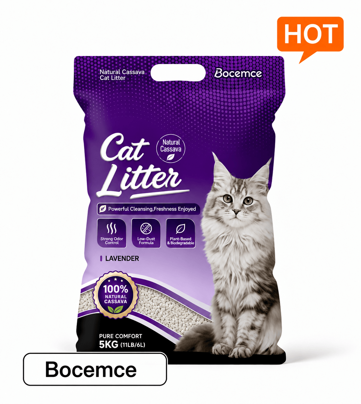 Fast-Clumping Cassava Cat Litter